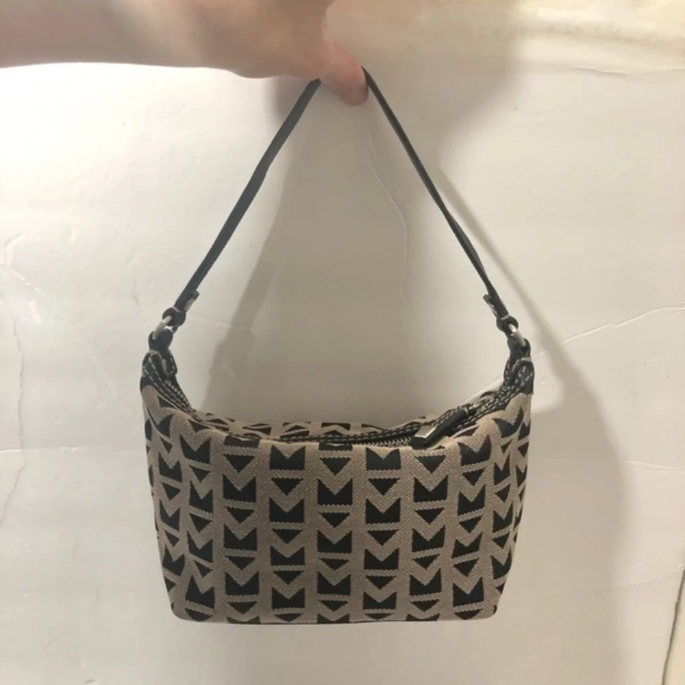 Michael Kors canvas leather mini bag baguette